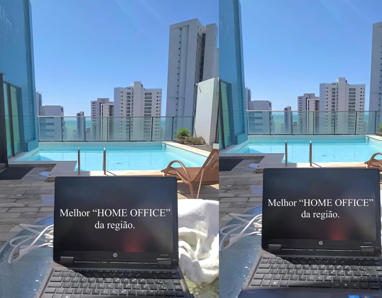 Flat Piscina No Rooftop Aluguel Temporada Em เฮซิเฟ ภายนอก รูปภาพ