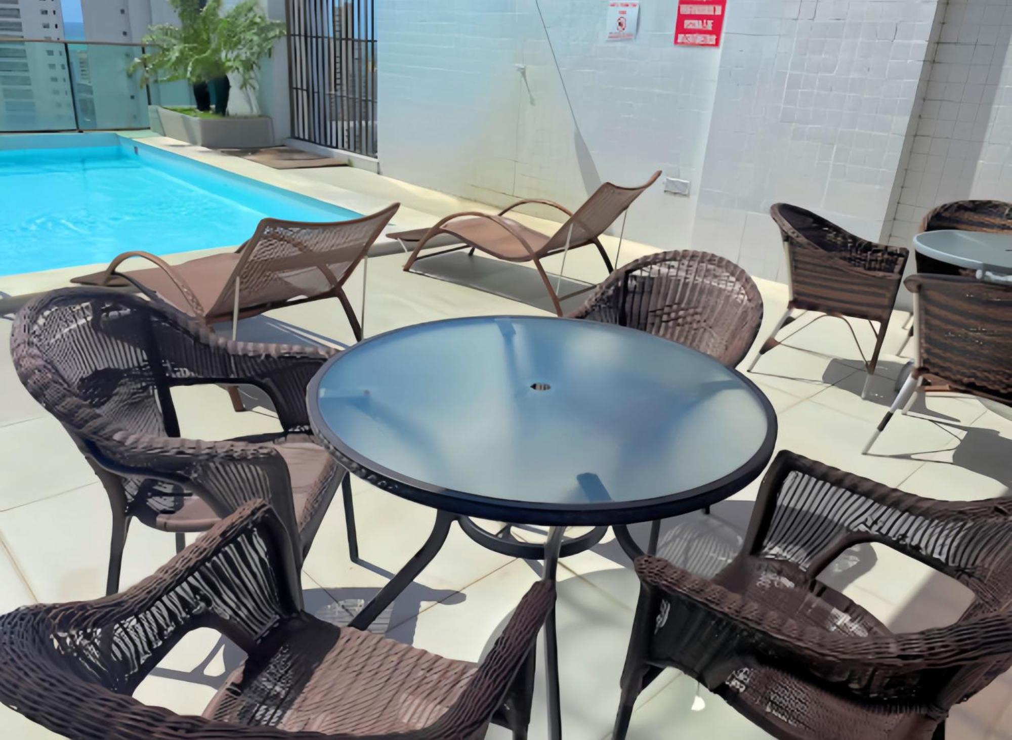 Flat Piscina No Rooftop Aluguel Temporada Em เฮซิเฟ ภายนอก รูปภาพ